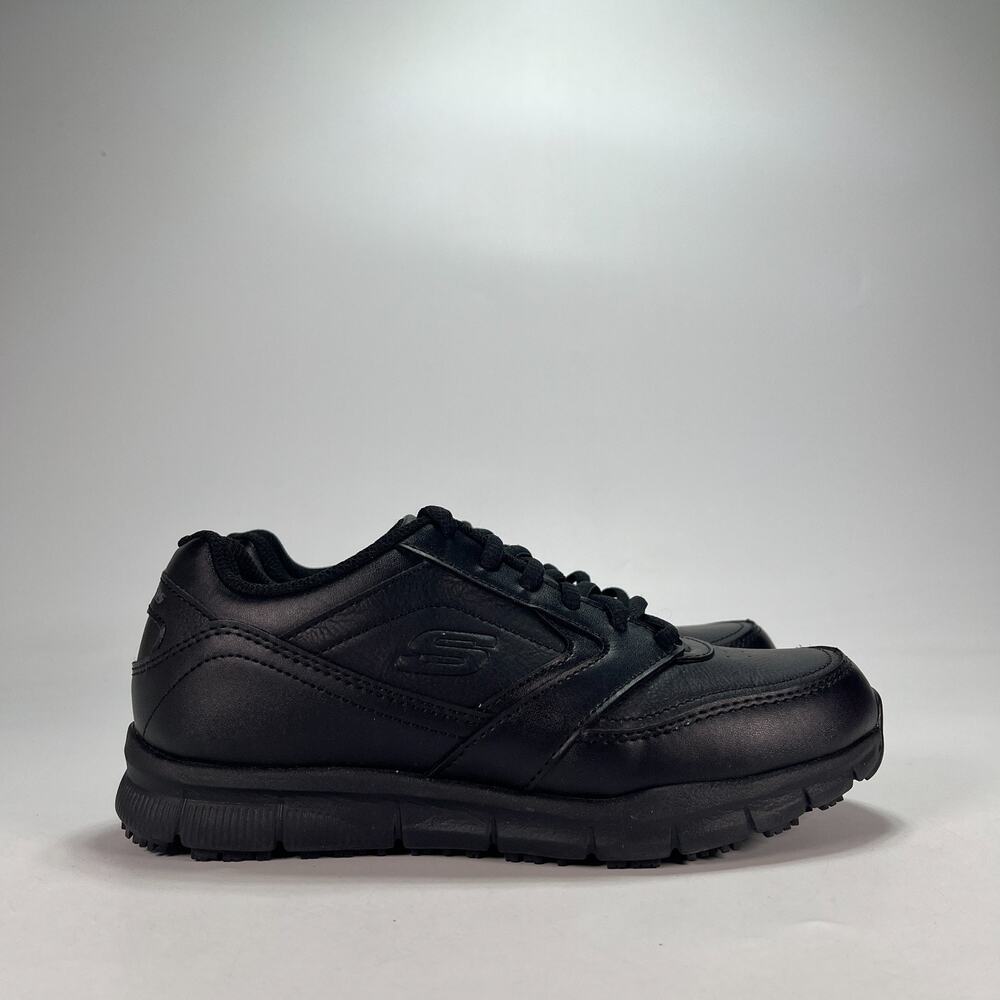 Skechers Work Nampa Wyola Black Slip Resistant Work Shoes 77235W Women's Size 6